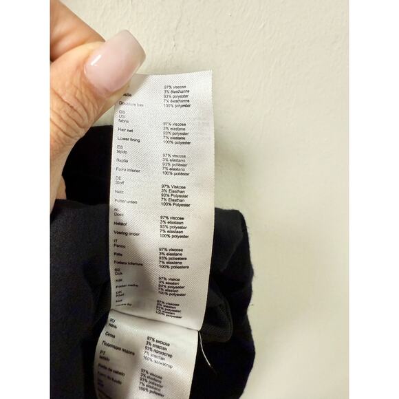 Maje Short Puff Sleeve High Neck Fitted Ruched Mini Dress Black Women's 1 / S - Picture 3 of 4